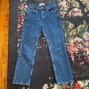 Abercrombie ankle straight ultra high rise jeans